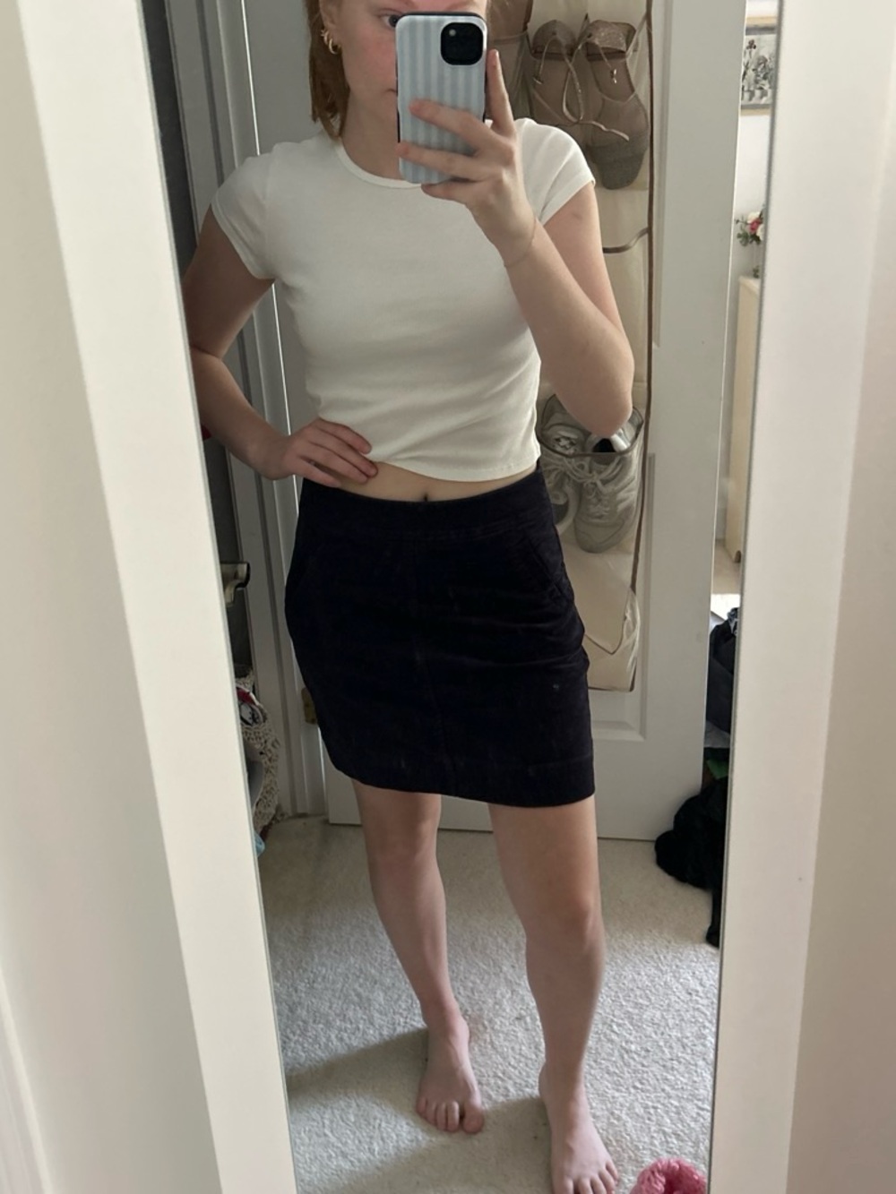 Athleta Black Mini Skirt with Subtle Texture
